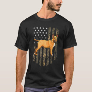 Camo American Flag Miniature Bull Terrier 4th Of J T-Shirt