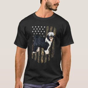 Camo American Flag Tibetan Terrier 4th Of July Usa T-Shirt