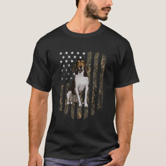 Camo American Flag Treeing Walker Coonhound 4Th Of T-Shirt