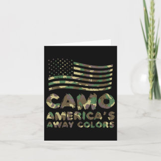 Camo Americas Away Colours Funny Camouflage 4th Of Card