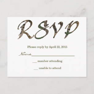 Camo Ampersand Reply postcard