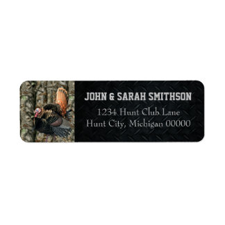 Camo and Black Wild Turkey Return Address