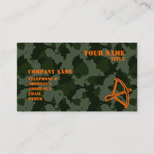 Camo Archery Business Card (Front)