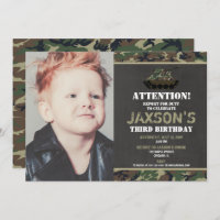 Camo Army tank Camouflage birthday photo