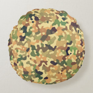 Camo Autumn Round Pillow