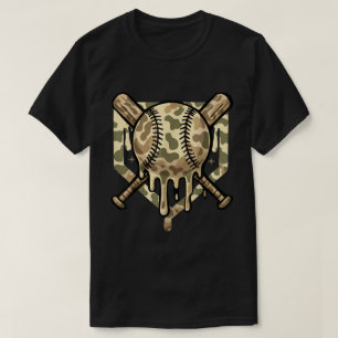 Camo Baseball Drip Shirt for Boys & Players