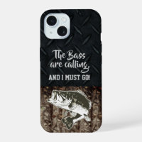 Camo Bass Fishing Men Diamond Plate Quote Angler