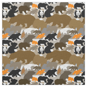 camo bear fabric