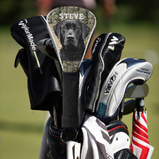 Camo Black Lab Dog Breed Animal Name Golf Head Cover