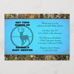 Camo Blue - Baby Boy Shower Invitations