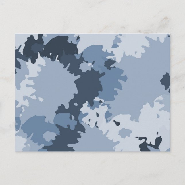 Camo Blue Postcard (Front)