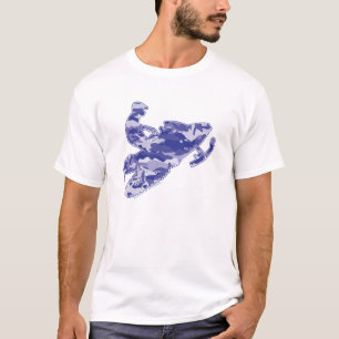 Camo Blue Sled on Black copy T-Shirt