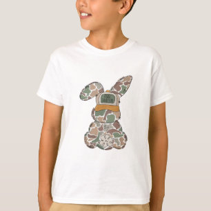 Camo Bunny  Design for Boys   Easter Egg Hunter Sh T-Shirt