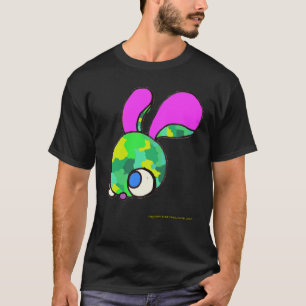 Camo Bunny on a Black T-Shirt