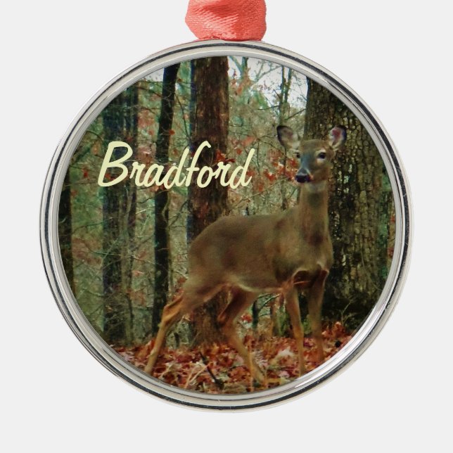 Camo,Camouflage Deer personalized Metal Ornament (Front)