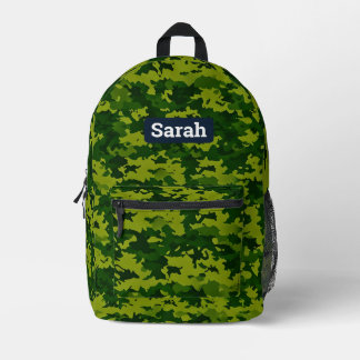 Camo Camouflage personalized backpack