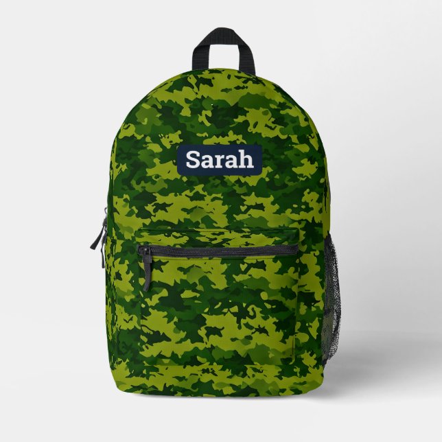 Camo Camouflage personalized backpack (Front)