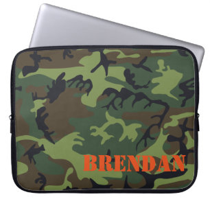 Camo Camouflage Personalized Laptop Sleeve