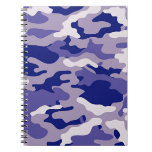 Camo Camping Hunting Blue Camouflage Notebook