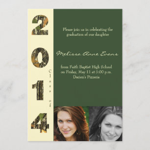 Camo Class of 2014 Graduation Invitation