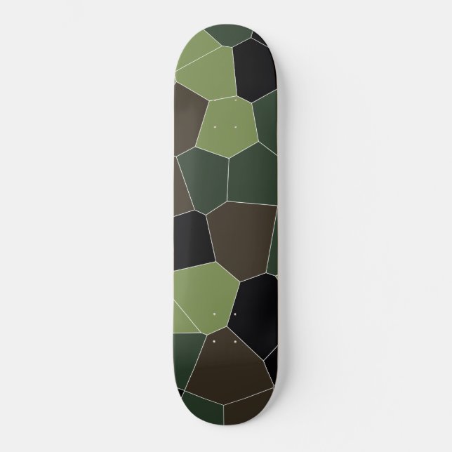 Camo Color Abstract Pattern Skateboard (Front)