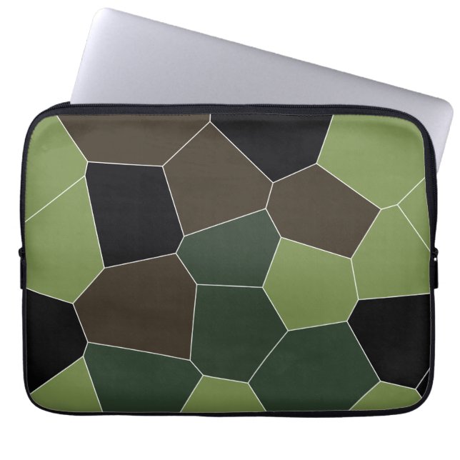 Camo Colour Abstract Pattern Laptop Sleeve (Front)