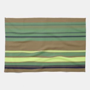 Camo Colour Striped Pattern Kitchen Towel