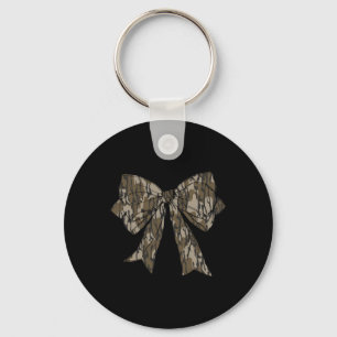 Camo Coquette Bow Duck Hunting Girls Kids Women Hu Keychain
