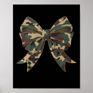 Camo Coquette Bow Duck Hunting Girls Kids Women Hu Poster