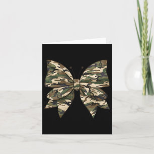 Camo Coquette Bow Duck Hunting Girls Women Butterf Card