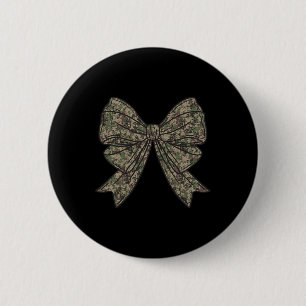 Camo Coquette Bow Hunt Duck Hunting Camouflage Wom 2 Inch Round Button