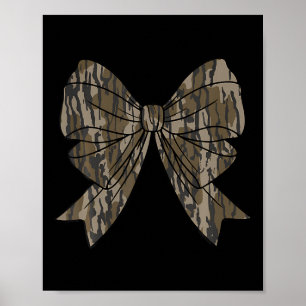Camo Coquette Bow Hunt Hunting Women Girls Kids Poster