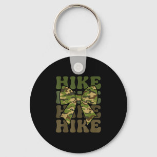 Camo coquette hike bow camo retro groovy keychain