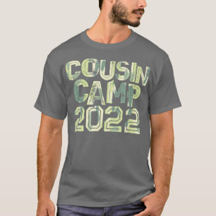 Camo COUSIN CAMP 2022 Funny Grandma Grandpa Reeduc T-Shirt