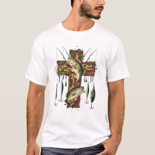 Camo Cross Fishing Christian Fishers Of Men Bible T-Shirt