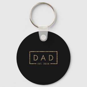 Camo Dad Est 2024, Fathers Day, New Dad Baby Annou Keychain