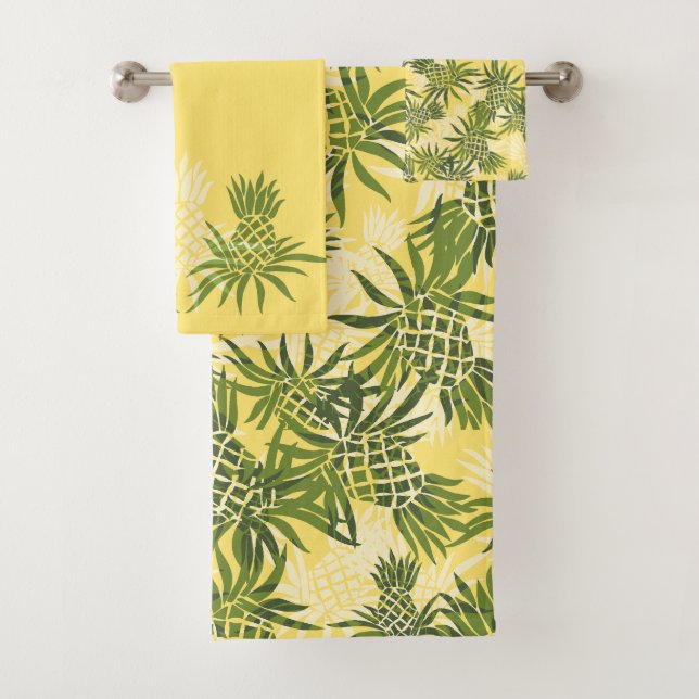 Camo d'ananas Hawaiian Tropical Coordinate-Jaune (En situation)