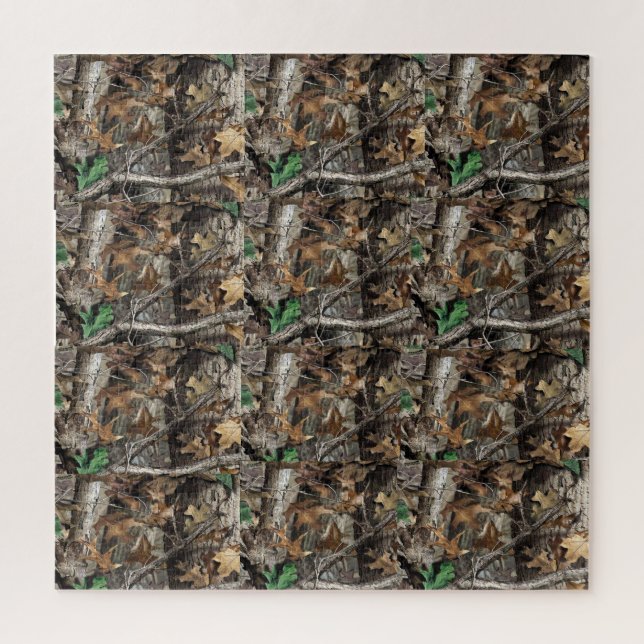 Camo de l'arbre de la forêt de chasseurs #1 Puzzle (Vertical)