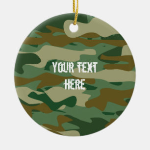 Camo de l'armée personnalisée photo ornement arbre
