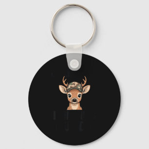 Camo Deer Hunting Daddy's Hunting Buddy Youth Boy Keychain