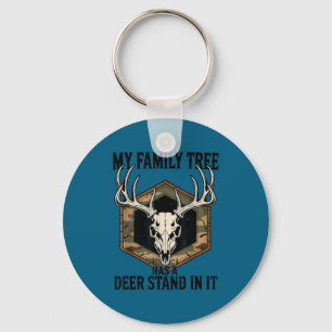 Camo Deer Hunting My Family Tree Has Deer Stand In Keychain