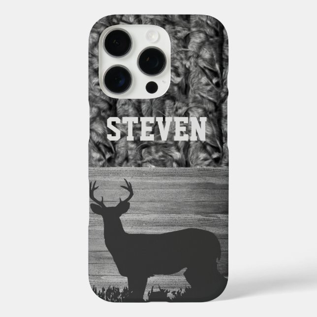 Camo Deer Hunting Name Men Sports Buck Case-Mate iPhone Case (Back)