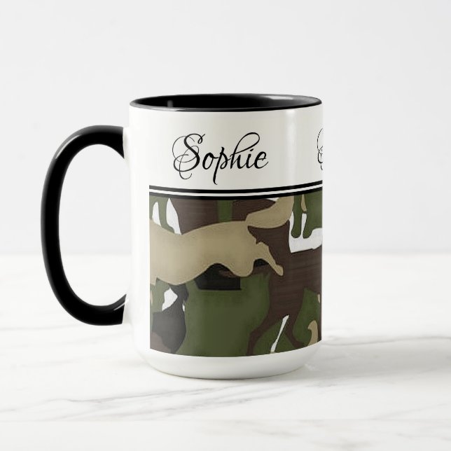 Camo Dogs Mug (Left)