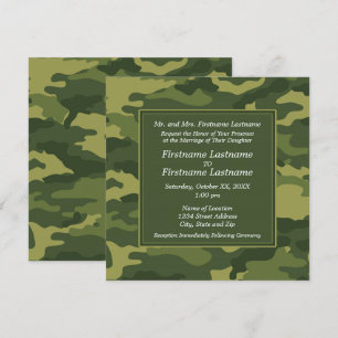 Camo Faire-part de mariage militaire