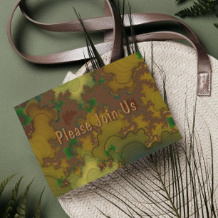 Camo Fractal Faire-part de mariage