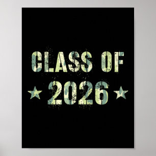 Camo Future Graduation Future Cl Of 2026 9th Grade Poster