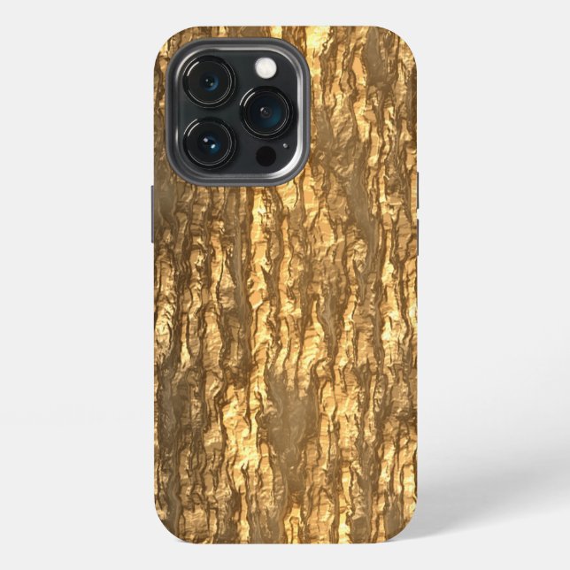 Camo: Gold Bark iPhone Case (Back)
