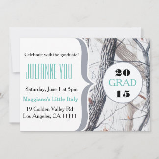 Camo Graduation Party 2015 Invitation personnalisé