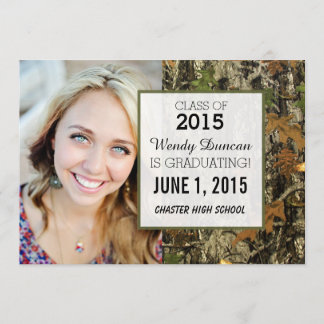 Camo Graduation Personalized Announcement