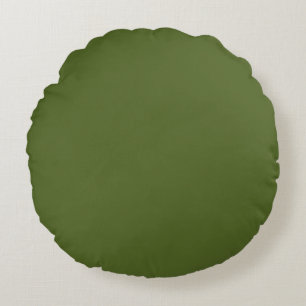 Camo green (solid colour) round pillow